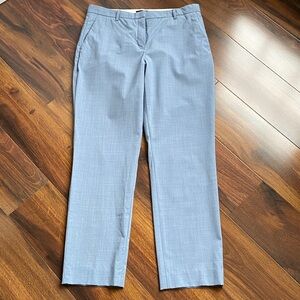 Theory Tailored Trouser Travel Wool Light Blue Staight Dress Pants